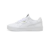 PUMA Women's Carina 3.0 Luxe Sneakers, White Gold, 4 UK