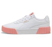 PUMA Women's Carina 3.0 Sneaker, White-Pink Fruit Gold, 5 UK