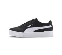 PUMA Women's Carina L Sneaker, Black Black White White, 4 UK
