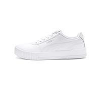 PUMA Women's Carina L Sneaker, Puma White-White-Silver, 6.5 UK