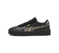 PUMA Women's Carina Leather Shoes Sneaker, 3.0 Snake Black-Gold, 6 UK