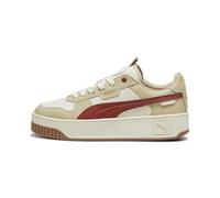 PUMA Women's Carina Street LUX Sneaker, Alpine Snow-Mars RED-Toasted Almond, 8 UK