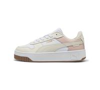 PUMA Womens Carina Street Sneaker, Puma White Alpine Snow Frosted Ivory, 8.5 UK