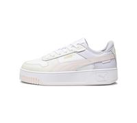 PUMA Women's Carina Street Sneaker, White-Frosty Pink-Alpine Snow, 8.5 UK