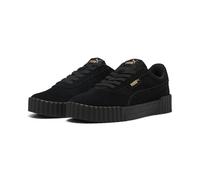 PUMA Womens Carina Suede Adult Sneaker, 3 0 Black Gold, 5.5 UK