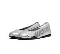 Puma Women's Catch Soleil Ballerina Metallic Trainers, Silver Black Metallic, 6 UK