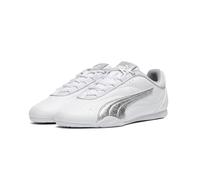 PUMA Women's Catch Soleil Metallic Trainers, PUMA White-PUMA Silver, 3.5 UK