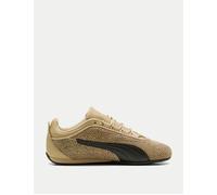 PUMA Women's Catch Soleil Topcat Sneakers - Toasted Almond/Black/Gold - UK 7 - Brown