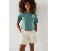 Puma Womens Class Crop Tee, Green Moon, Size Xl, Women Green Moon