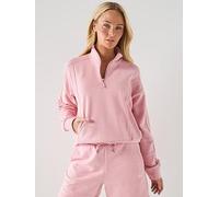 Puma Womens Class Relaxed Half-Zip Crew, Pink, Size Xs, Women Pink
