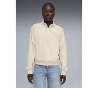 Puma Womens Class Relaxed Half-Zip Crew, White, Size L, Women White