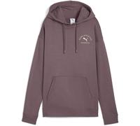 Puma Womens Class Relaxed Overhead Tech Fleece Hoodie in Raisin - Purple - Size 6 UK