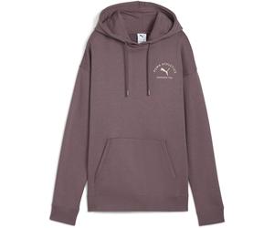 Puma Womens Class Relaxed Overhead Tech Fleece Hoodie in Raisin - Purple - Size 6 UK