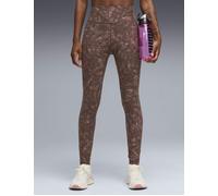 PUMA Women's Cloudspun Printed Tights - Chocolate Brown - Size: Large