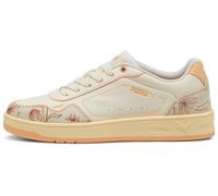 PUMA Women's Court Classy Crafted Flowers Sneaker, Warm White-Almost Apricot, 6 UK