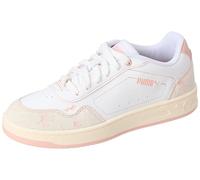 PUMA Women's Court Classy Crafted Flowers Sneaker, White-Rose Quartz, 4 UK