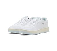 PUMA Women's Court Classy Sneaker, White-SEA Glass Silver, 5 UK