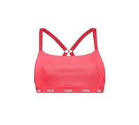 PUMA Women's Cross-Back Bralette 1 Pack Hibiscus Red