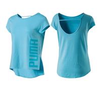 Puma Womens Dancer Drape T-Shirt Stripe Floaty Top 515121 06 - Blue - Size 12 UK