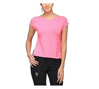 PUMA Women's Dancer Drapey T-Shirt - Knockout Pink Heather/Stripe, X-Large