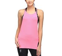 PUMA Women's Dancer Drapey Tank Top - Knockout Pink Heather/Stripe, X-Large