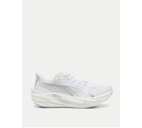 PUMA Women's Deviate NITRO 4 Running Shoes - White/Feather Grey - Size: UK 8