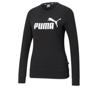 Puma Womens Ess Logo Crew Sweatshirt - Black Cotton - Size X-Small