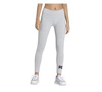 PUMA Women's Ess Logo Leggings Tights, Light Gray Heather, M UK