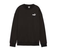 PUMA Womens Ess+ Relaxed Small Logo Crew F Sweat, Puma Black, M EU
