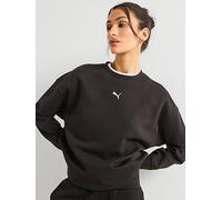 Puma Womens Essential Logo Oversized Sweatshirt, Puma Black, Size L, Women Puma Black