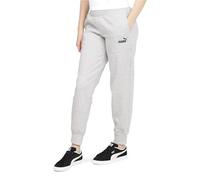 PUMA Women's Essentials Fleece Sweatpants, Light Gray Heather Black, Large