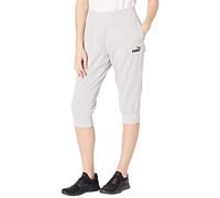 PUMA Women's Essentials French Terry Capri Sweatpants, Light Gray Heather, S