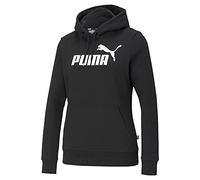 PUMA Women's Essentials Logo Fleece Hoodie Sweatshirt, Black, Large