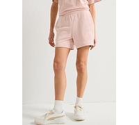 Puma Womens Essentials Small No 1 Logo 5 Hight Waisted Shorts - Pink, Rose Quartz, Size L, Women Rose Quartz