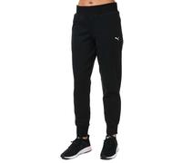 Puma Womens Essentials Sweatpants in Black Cotton - Size 14 UK