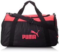 PUMA Women's Evercat No. 1 Logo Duffel Bag, Black/Paradise Pink, One Size