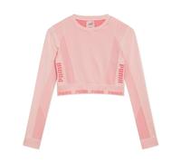 Puma Womens Evoknit Seamless Long Sleeve Crop Top Bridal Rose M