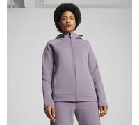 Puma Womens EVOSTRIPE Full-Zip Hoodie - Purple Cotton - Size X-Large
