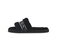 PUMA Women's Fluff Bx Slippers, black white, 5.5 UK