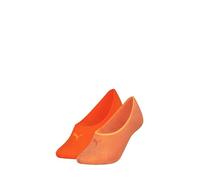 Puma Womens Footie 2 Pack Socks Flame Orange 4-8