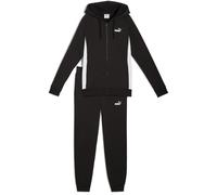 Puma Womens Full Zip Hooded Fleece Tracksuit in Black - Size 8 UK