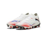 PUMA Women's Future 8 Match FG/AG WN's Soccer Shoe, White Black-Glowing RED, 6.5 UK