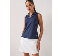 Puma Womens Golf Cloudspun Sleeveless Polo, Navy, Size Xl, Women Navy