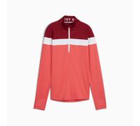 PUMA Women's Golf Lightweight Quarter-Zip, Intense Red/Salmon, size XS