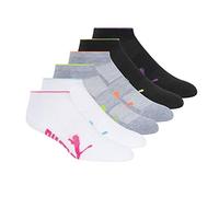 PUMA Women's Half Terry Runner Socks 6-Pack, White Multi, 9-11 UK