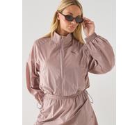 Puma Her Relaxed Fit Full Zip Sweatshirt Brown S Woman