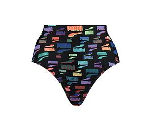 PUMA Women's High Waist Briefs Bikini bottoms, Black Combo, XS UK