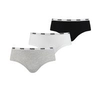 PUMA Womens Hipster Knickers Cotton Rich Underwear Pants Briefs 3 Pack