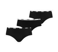 PUMA Women's Hipster Panties (3-Pack), Black, L
