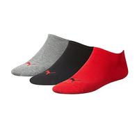 Puma Womens Invisible Socks (3 Pairs) SNEAKER, Black/Red/Grey